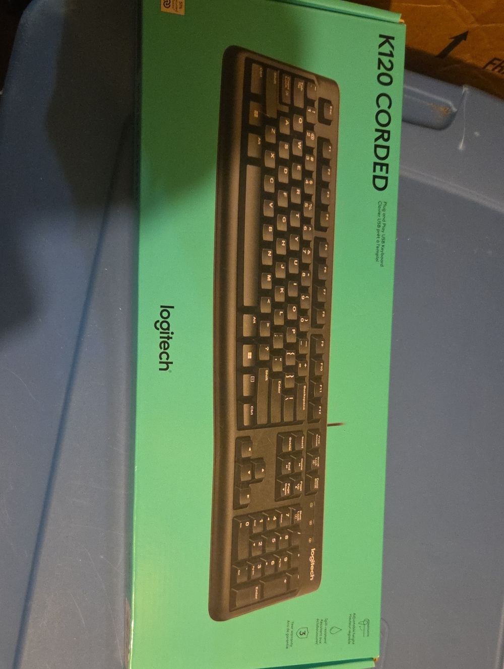 Logitech K120 Corded Keyboard — Black